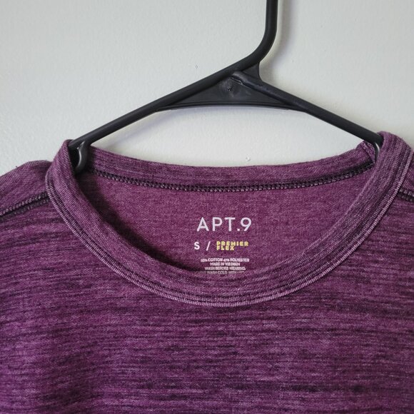 APT. 9 Purple Shirt Men's Small Long Sleeve Fleece Crew Neck NWOT - Picture 2 of 4